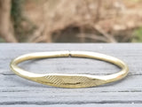 Etched Unisex Brass Bracelet