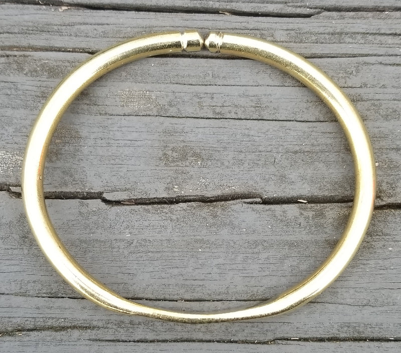 Etched Unisex Brass Bracelet