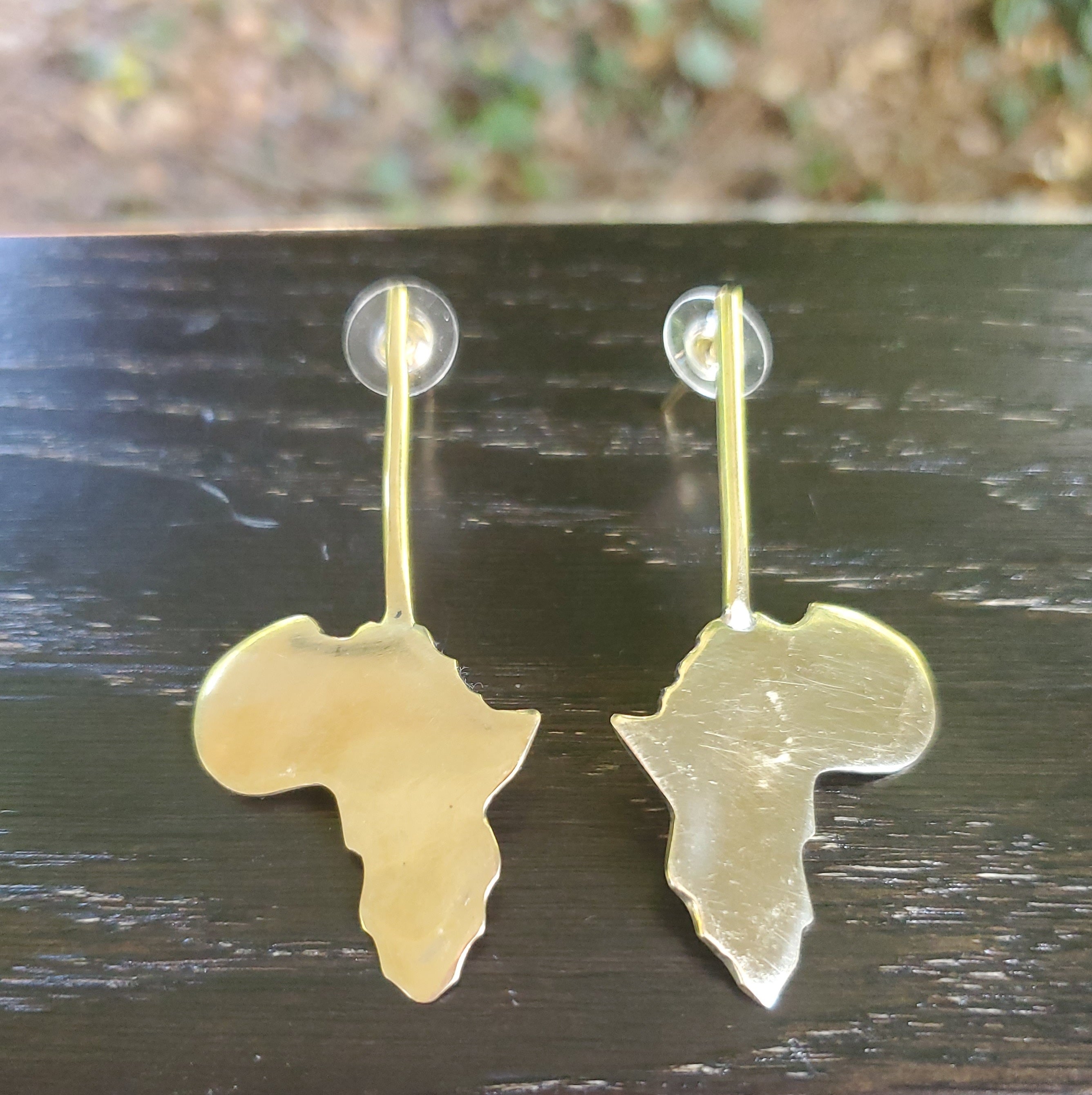 Linear Motherland Brass Earrings