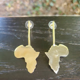Linear Motherland Brass Earrings