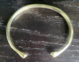 Scroll Print Unisex Brass Bracelet