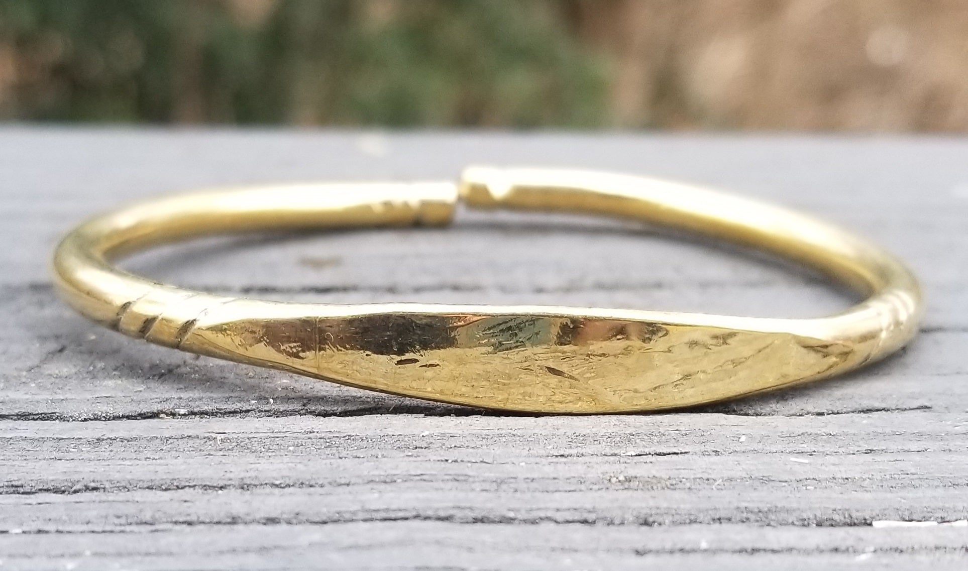 Un-Etched Unisex Brass Bracelet